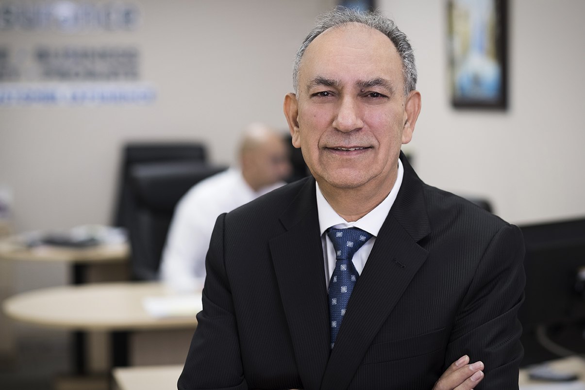 Kul Shergill, Founder of Prime Insurance, in the Surrey office